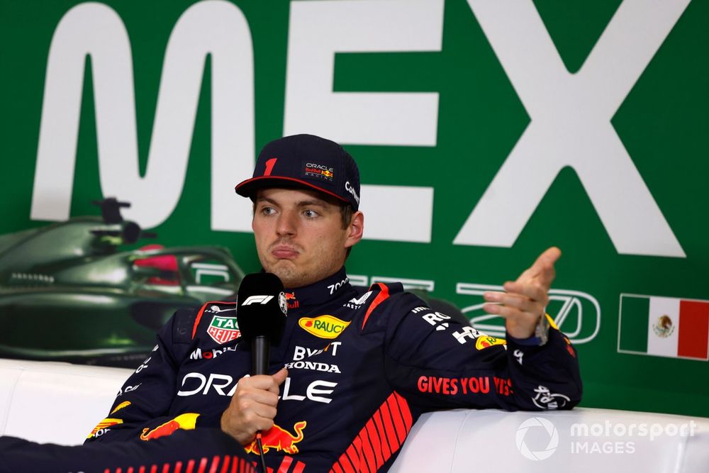 Max Verstappen, Red Bull Racing, in the post Qualifying Press Conference