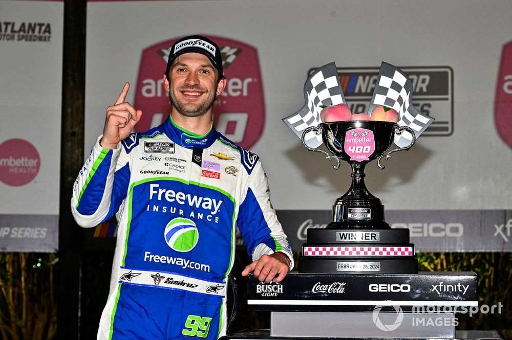 Daniel Suarez, Trackhouse Racing, Freeway Insurance Chevrolet Camaro wins