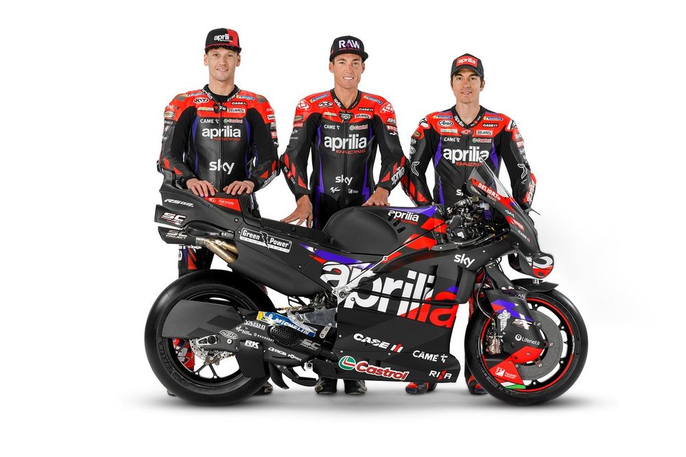 Lorenzo Savadori, Aleix Espargaro, Maverick Vinales, Aprilia Racing