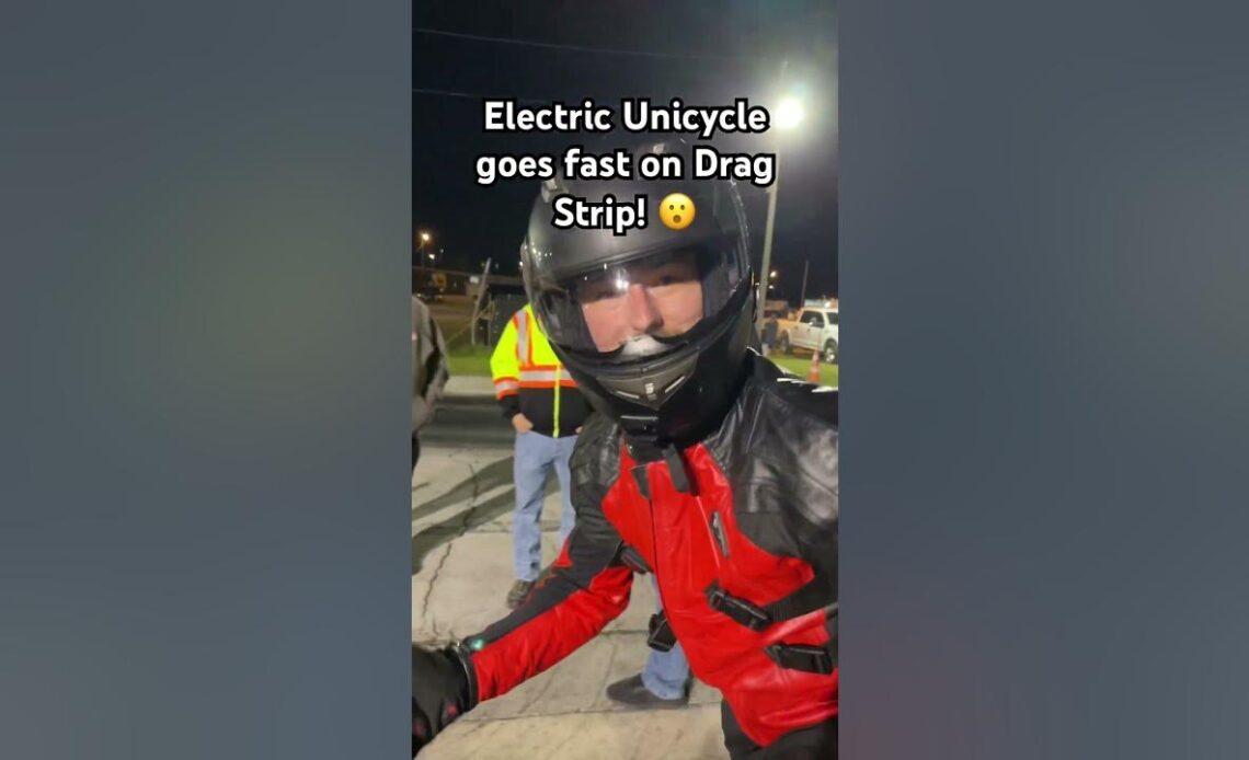 Electric Unicycle Goes FAST on Drag Strip 😮