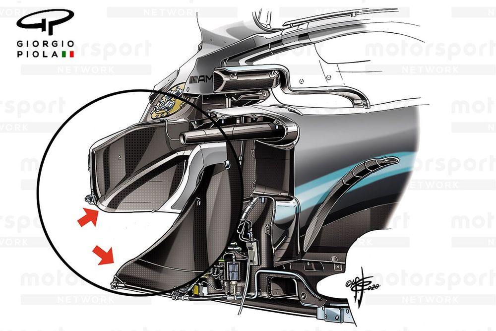 Mercedes AMG F1 W10, chassis detail
