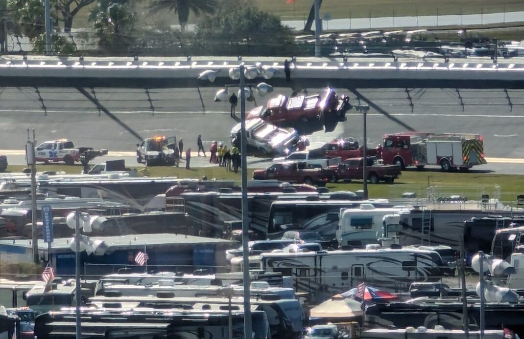 2024 Cup Daytona 500 M Jet Drier Crash Turn One Greg Engel Photo