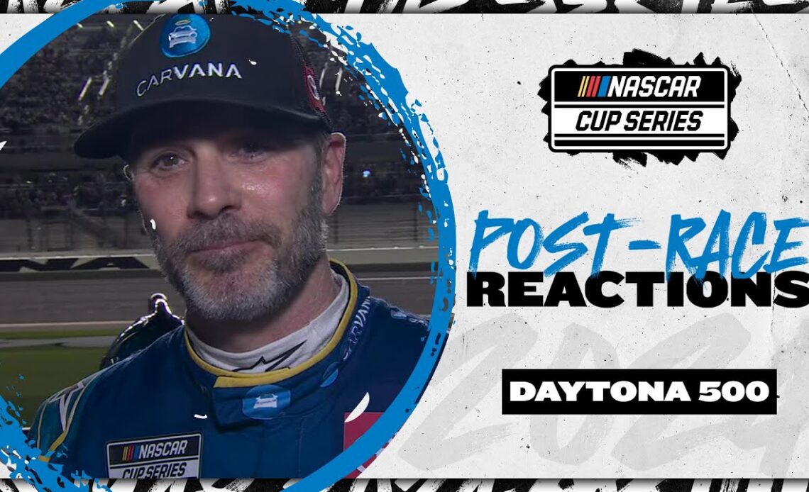 Jimmie Johnson reacts to racing his way into the Daytona 500 #NASCAR