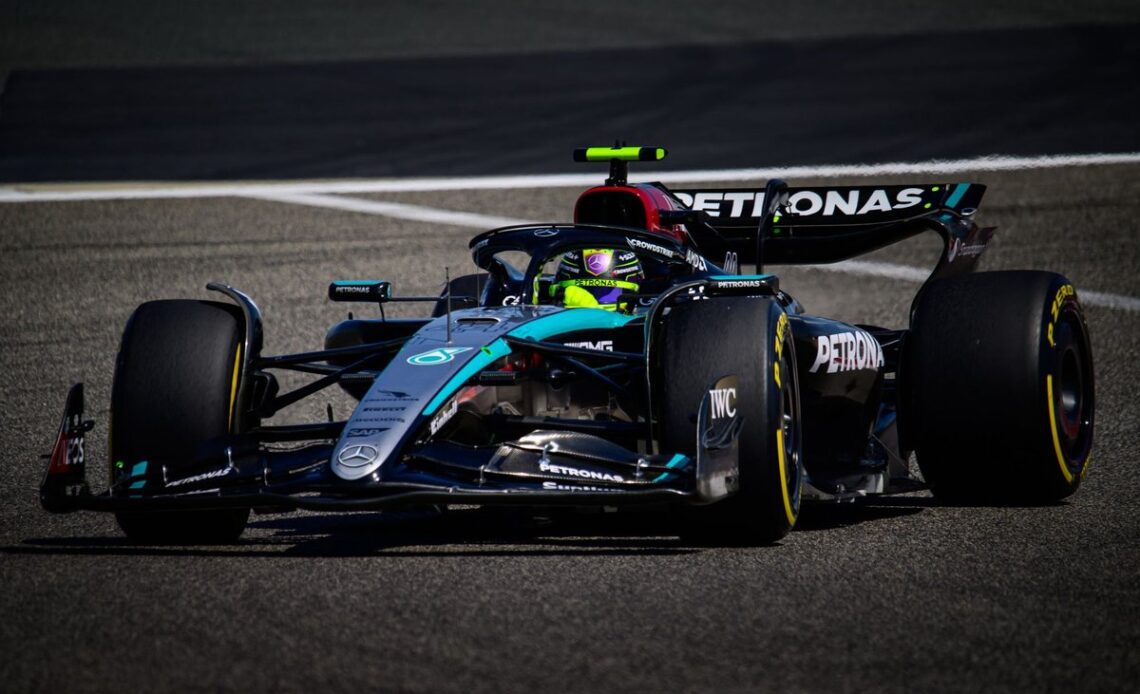 Lewis Hamilton leads practice on Thursday