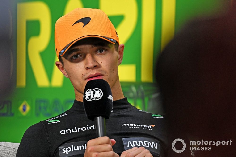 Lando Norris, McLaren, 2nd position, in the Press Conference