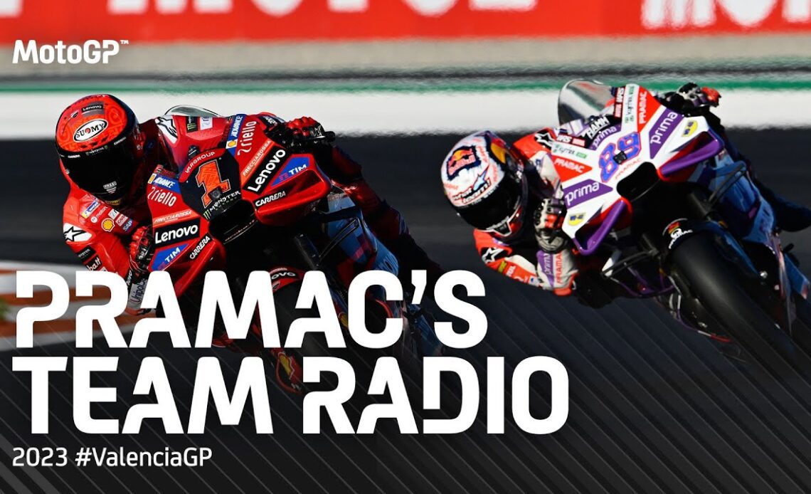 Pramac Racing's tactics in MotoGP™ Practice 📻 | 2023 #ValenciaGP