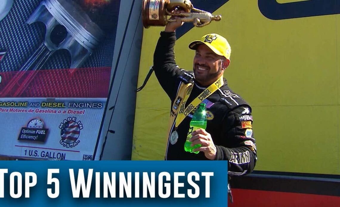 Top 5 winningest drivers in Gatornationals history