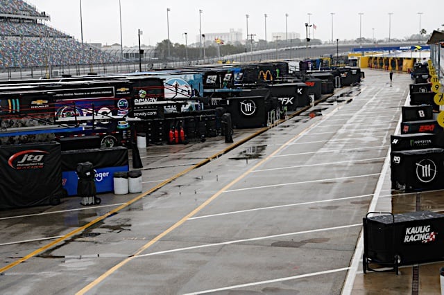 2024 Xfinity Daytona I rain delay (Credit: NKP)