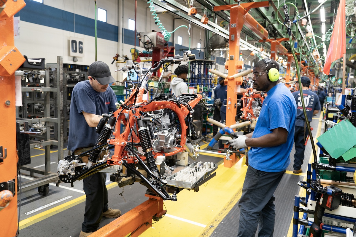 240326 A YFZ450R on the Assembly Line