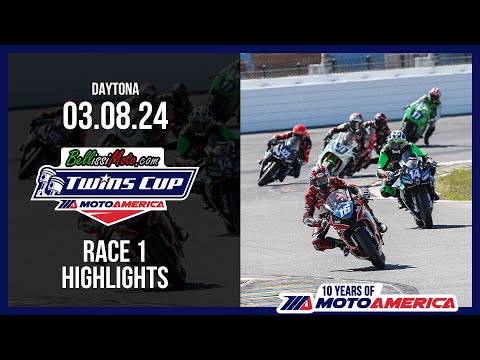 BellissiMoto Twins Cup Race 1 at Daytona 2024 - HIGHLIGHTS | MotoAmerica