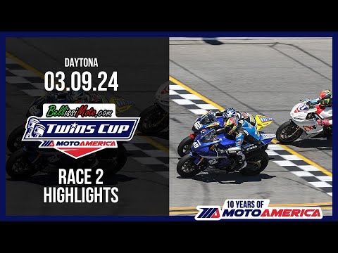 BellissiMoto Twins Cup Race 2 at Daytona 2024 - HIGHLIGHTS | MotoAmerica