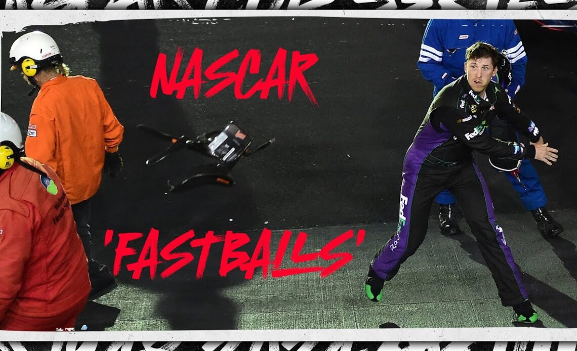 Best of NASCAR 'Fastballs' | Drivers throwing things