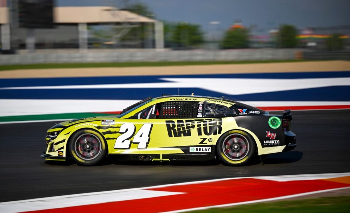 Byron holds off late charge from Bell to win NASCAR Cup race at COTA