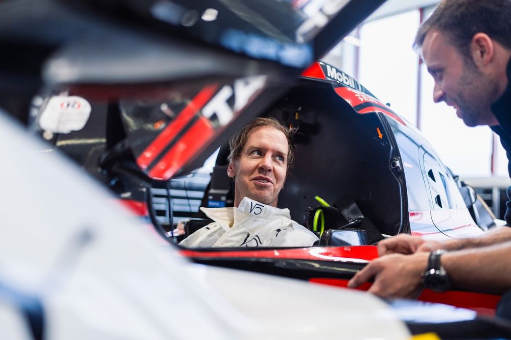 Sebastian Vettel tests the Porsche 963