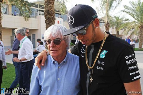 Bernie Ecclestone, Lewis Hamilton, Bahrain International Circuit, 2015