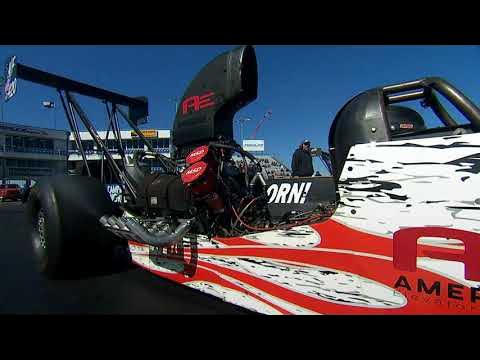 Hunter Green Up in Smoke, Terry Schmidt into the wall, Top Alcohol Dragster, Rnd 1 Eliminations, 38t