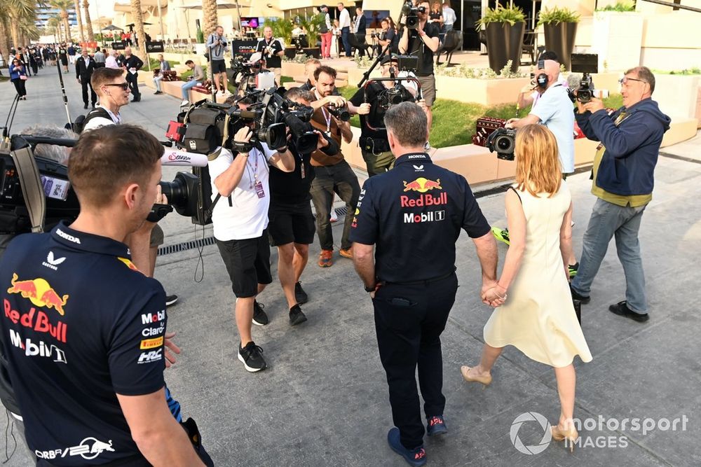 Christian Horner, Team Principal, Red Bull Racing & Geri Halliwell