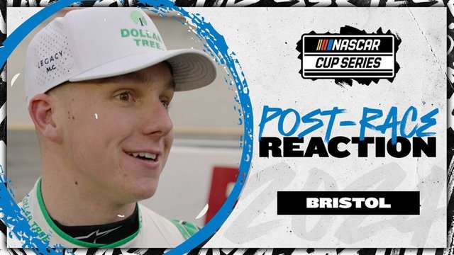 John Hunter Nemechek reacts to a career day at Bristol