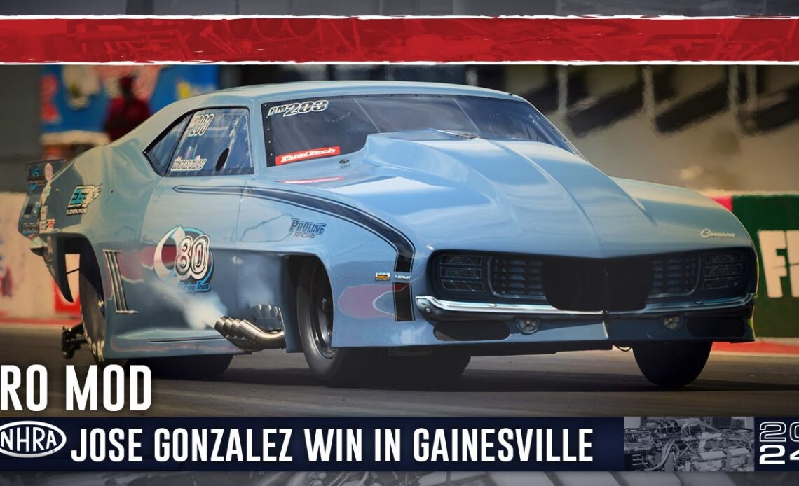 Jose Gonzalez wins Pro Mod at the Amalie Motor Oil NHRA Gatornationals