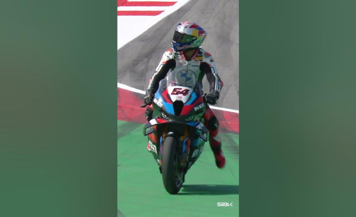 Now that's what I call a proper stoppie! 🔥 | 2024 #CatalanWorldSBK 🏁