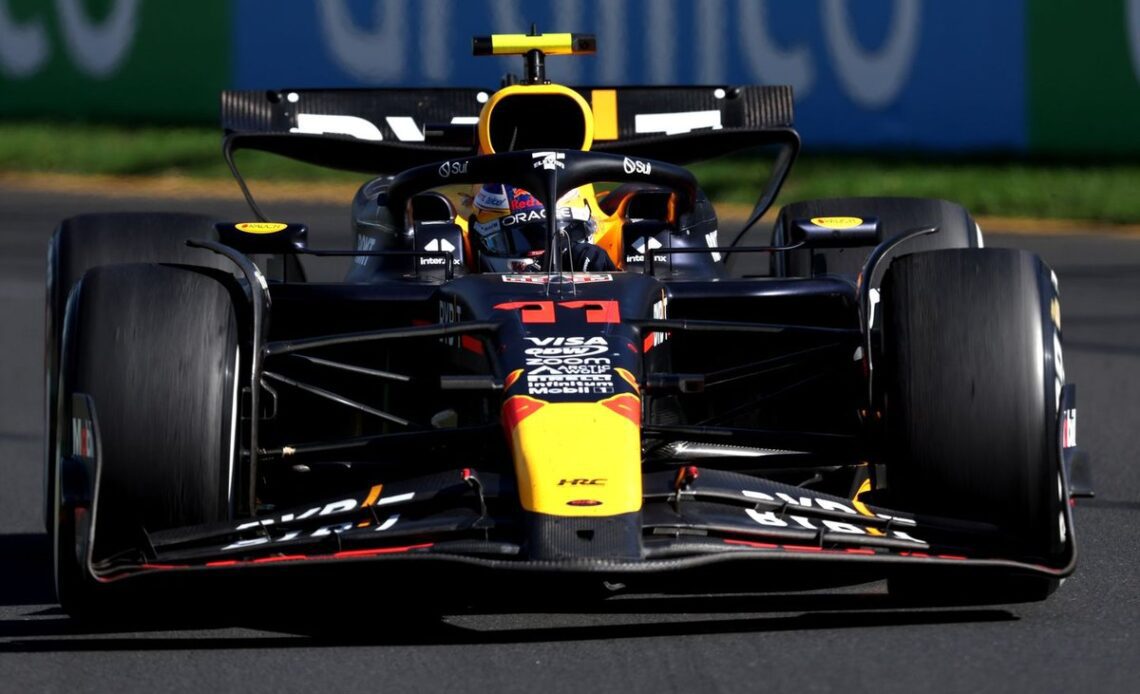 Perez’s Australian GP compromised by tear-off stuck in RB20 F1 car floor