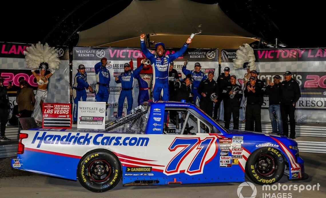 Rajah Caruth earns first NASCAR Truck Series win at Las Vegas