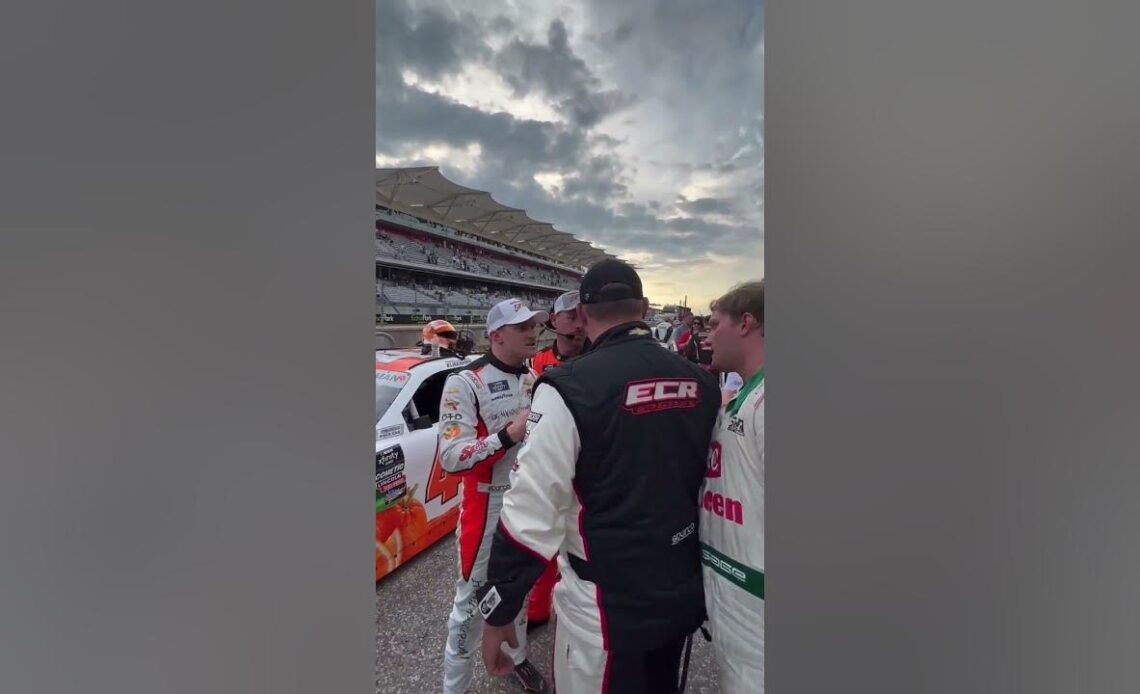 Tensions were HIGH between Sage Karam and Parker Kligerman post-race at COTA 🥩