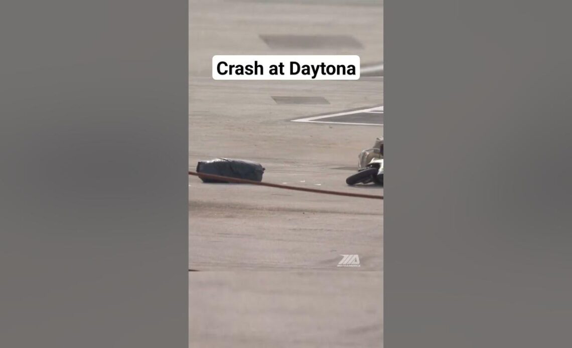 Thankfully, Supersport rider Trevor Dion was okay. #motoamerica #motorcycle #daytona200