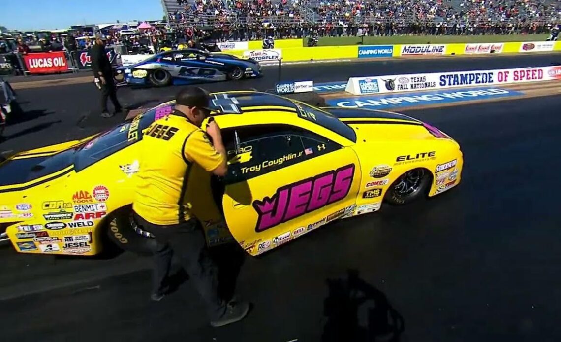 Troy Coughlin Jr , Kenny Delco, Pro Stock, Qualifying Rnd 3, 38th annual Texas FallNationals, Texas