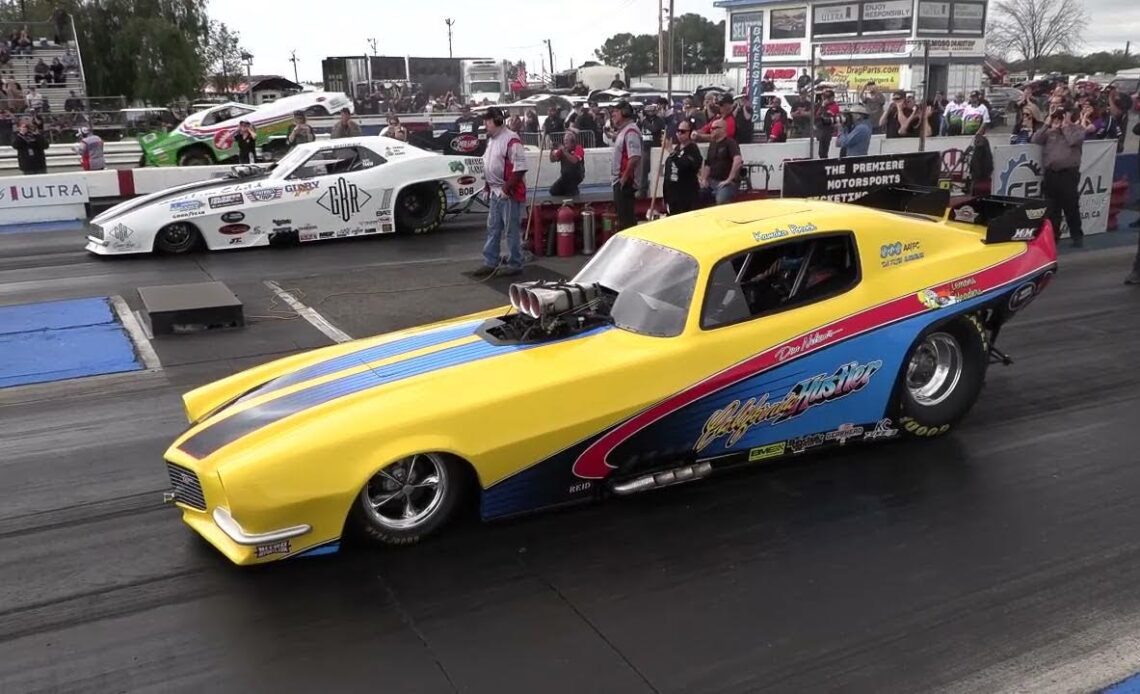 WESTERFIELD LEADS THE QUICKEST OF THE AA/FUNNY CARS IN FRIDAY'S BAKERSFIELD ACTION