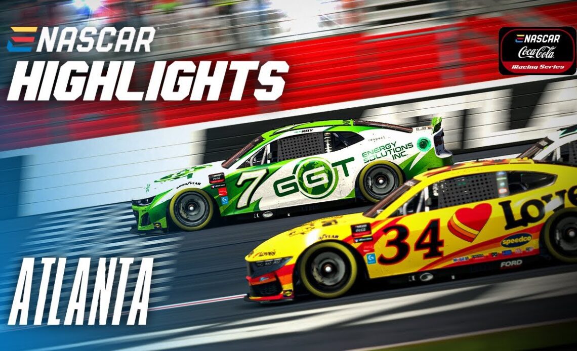 iRacing at Atlanta Race Highlights! eNASCAR Coca-Cola iRacing Series