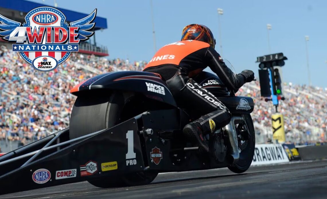 2024 NHRA Four-Wide Nationals | Pro Stock Motorcycle Saturday Qualifying | Charlotte, NC