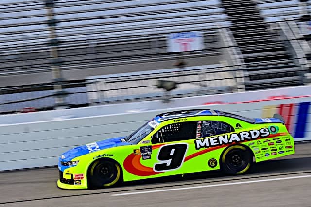 Nascar Xfinity Series car #9: Brandon Jones, JR Motorsports, Menards/Nibco Chevrolet Camaro at Richmond, NKP