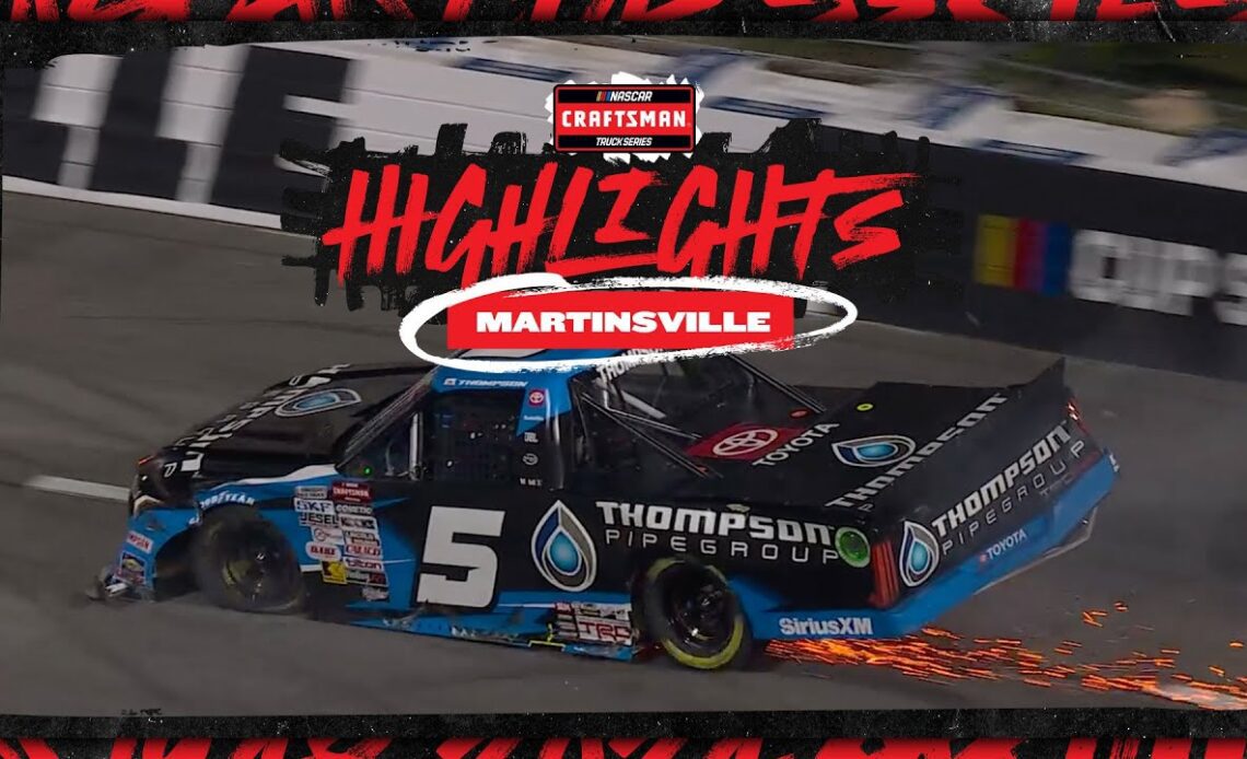 Dean Thompson slams into the wall at Martinsville