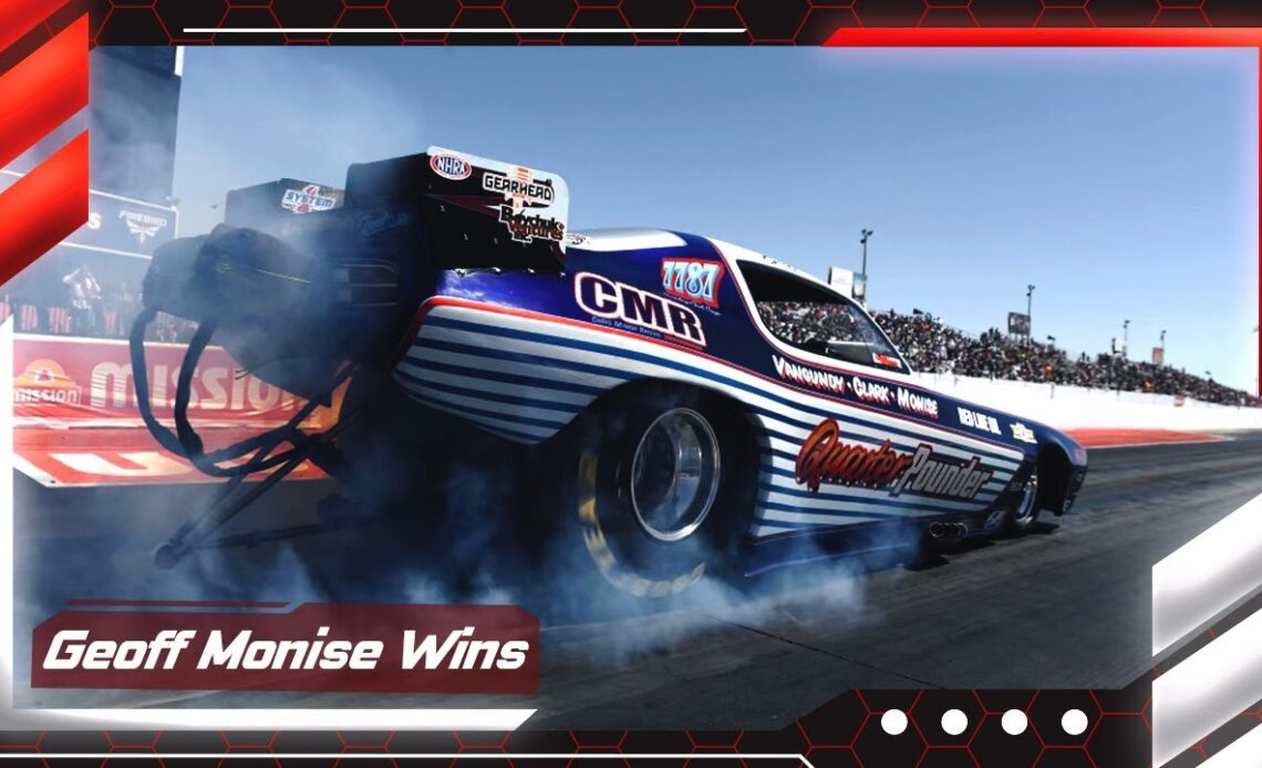 Geoff Monise wins Legends Nitro Funny Car at the NHRA Arizona Nationals