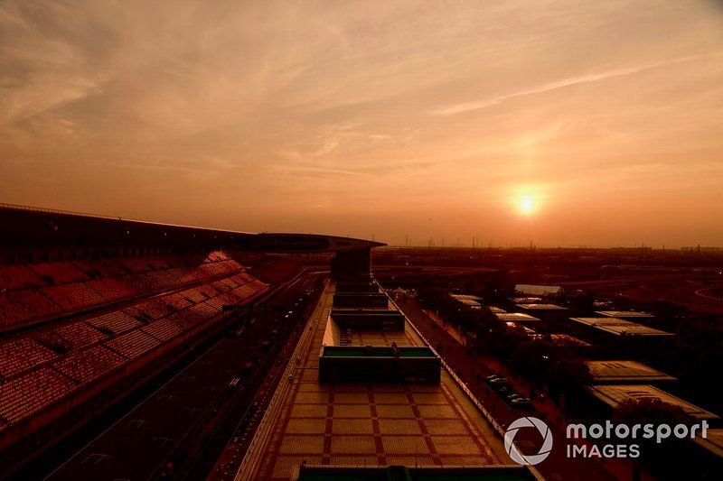 Sunset over the Shanghai International Circuit