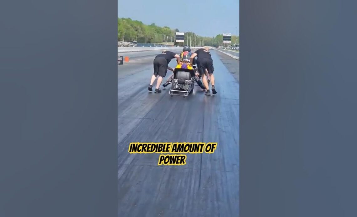 Incredibly Powerful Top Fuel Motorcycle is Too Much for this track!