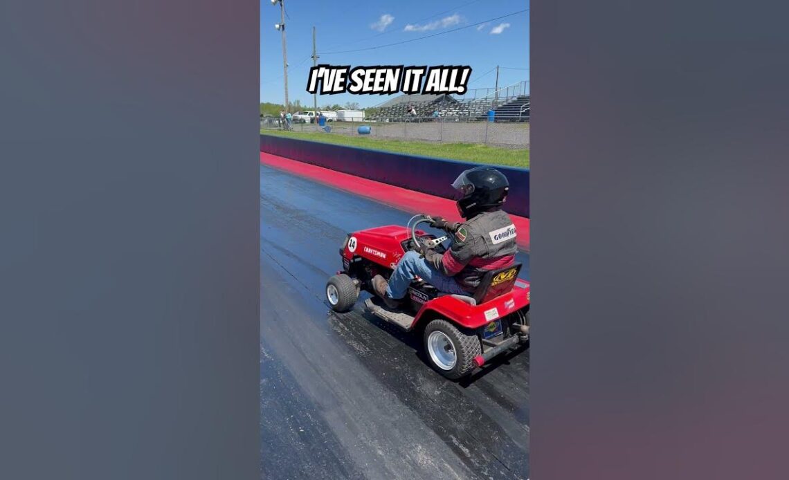 Lawn Mower Calls Out Mini Bike for Drag Race!