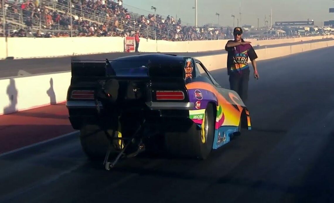 Ryan Horan, Derrick Moreira, Legends Nostalgia Funny Car, Qualifying Rnd 3, Mission Foods Drag Racin