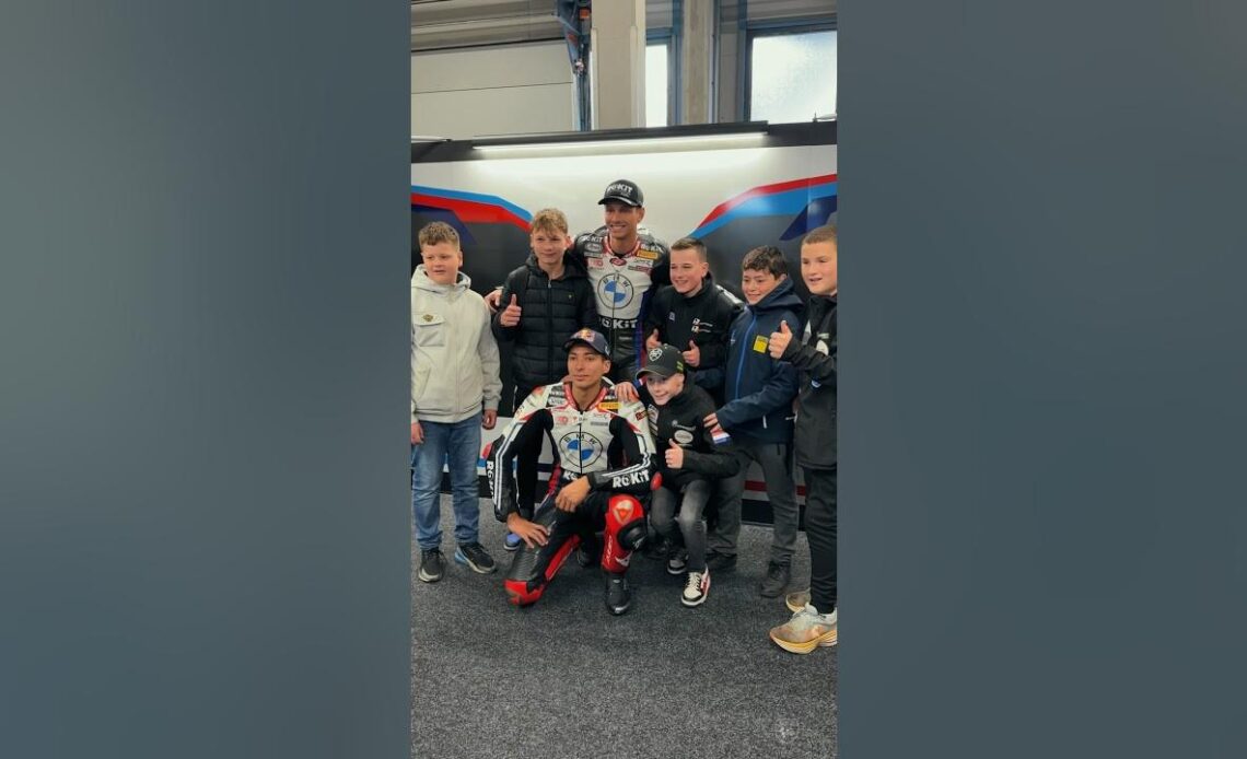 The #MiniGP Netherlands riders visit Michael Van der Mark and meet Toprak Razgatlioglu in Assen🇳🇱