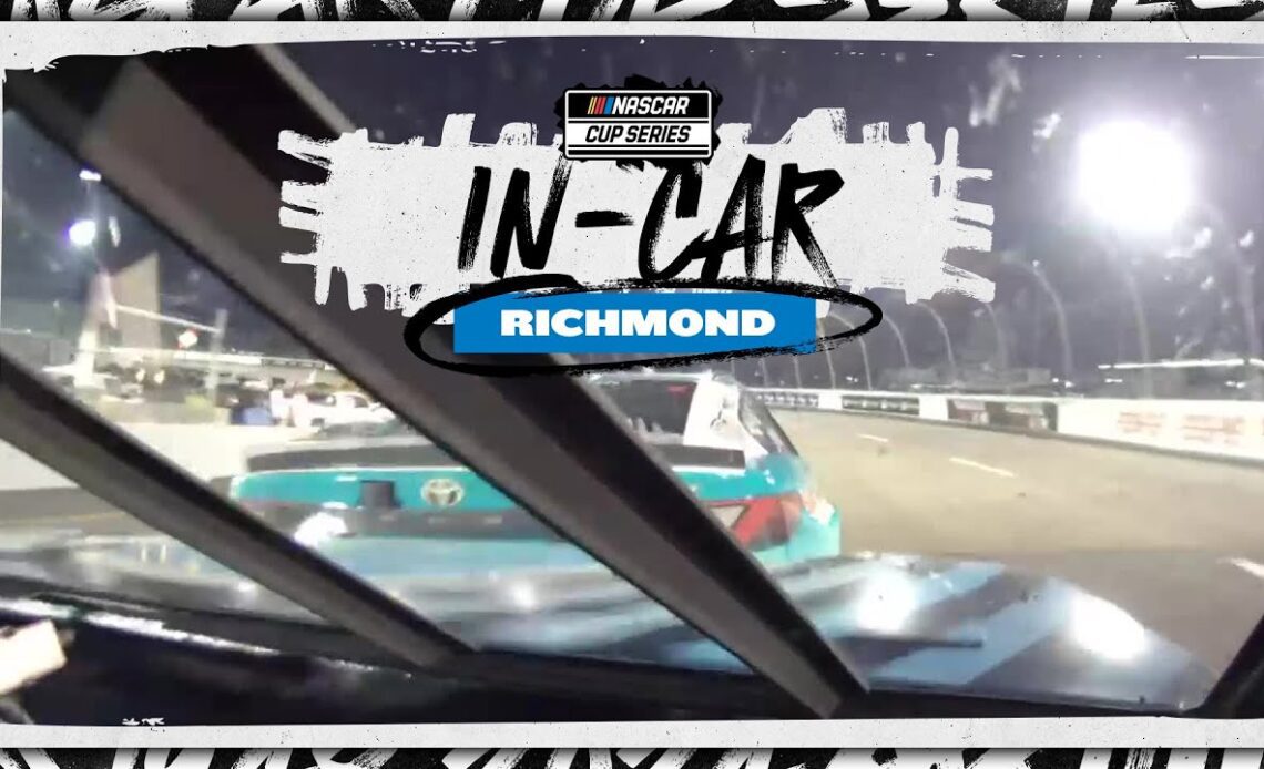 Truex vs. Larson vs. Hamlin in the closing laps | NASCAR In-car cameras