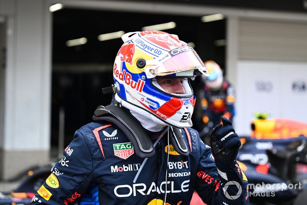 Max Verstappen, Red Bull Racing, 1st position, in Parc Ferme