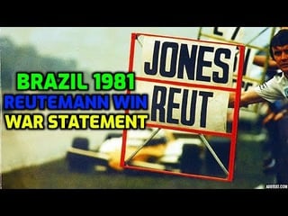 images of the 1981 Brazilian F 1 Grand Prix - the incident at the start and Reutemann refusal to obey team orders