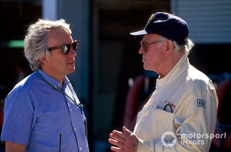 Charlie Whiting, FIA Race Director talks to Professor Sid Watkins, FIA Safety Delegate