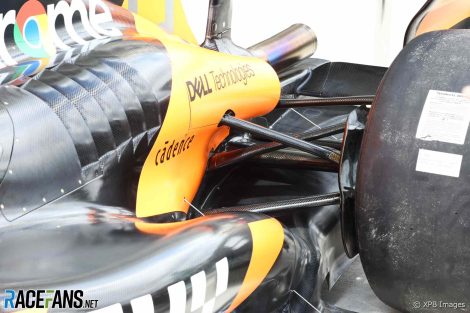 McLaren rear suspension, Miami Grand Prix, 2024