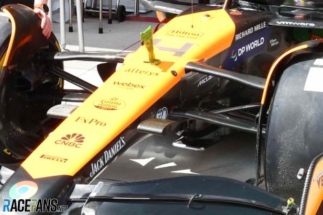 McLaren front suspension, Miami Grand Prix, 2024