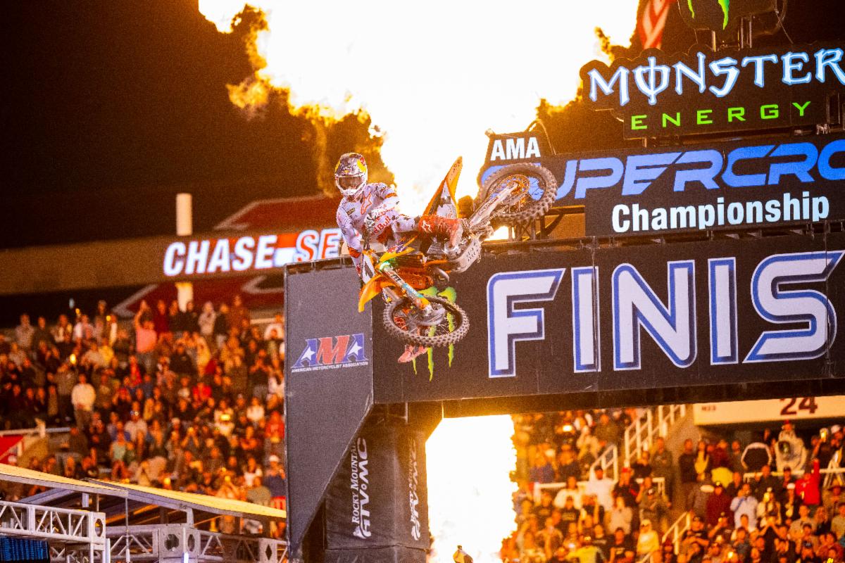 Chase Sexton - First place 450SX Class – Salt Lake Supercross - Photo Credit- Feld Motor Sports, Inc