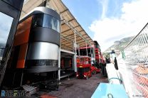 McLaren motorhome under construction, Monaco, 2024