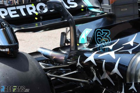 Mercedes rear wing, Monaco, 2024