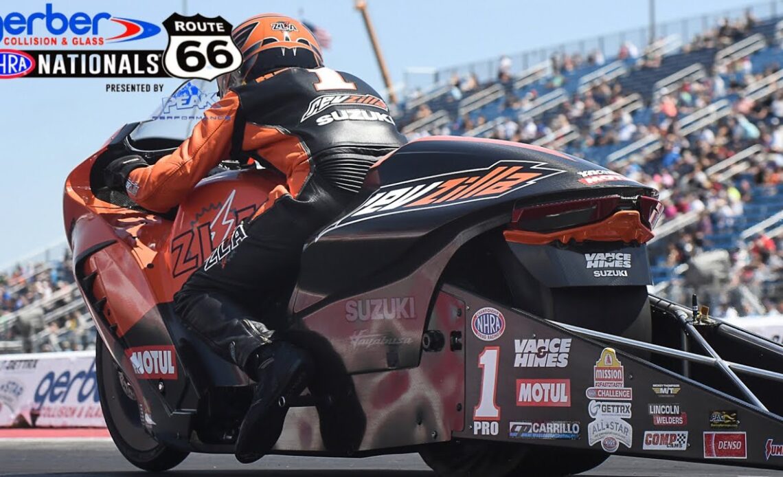 2024 NHRA Route 66 Nationals | Pro Stock Motorcycle Eliminations | Chicago, IL